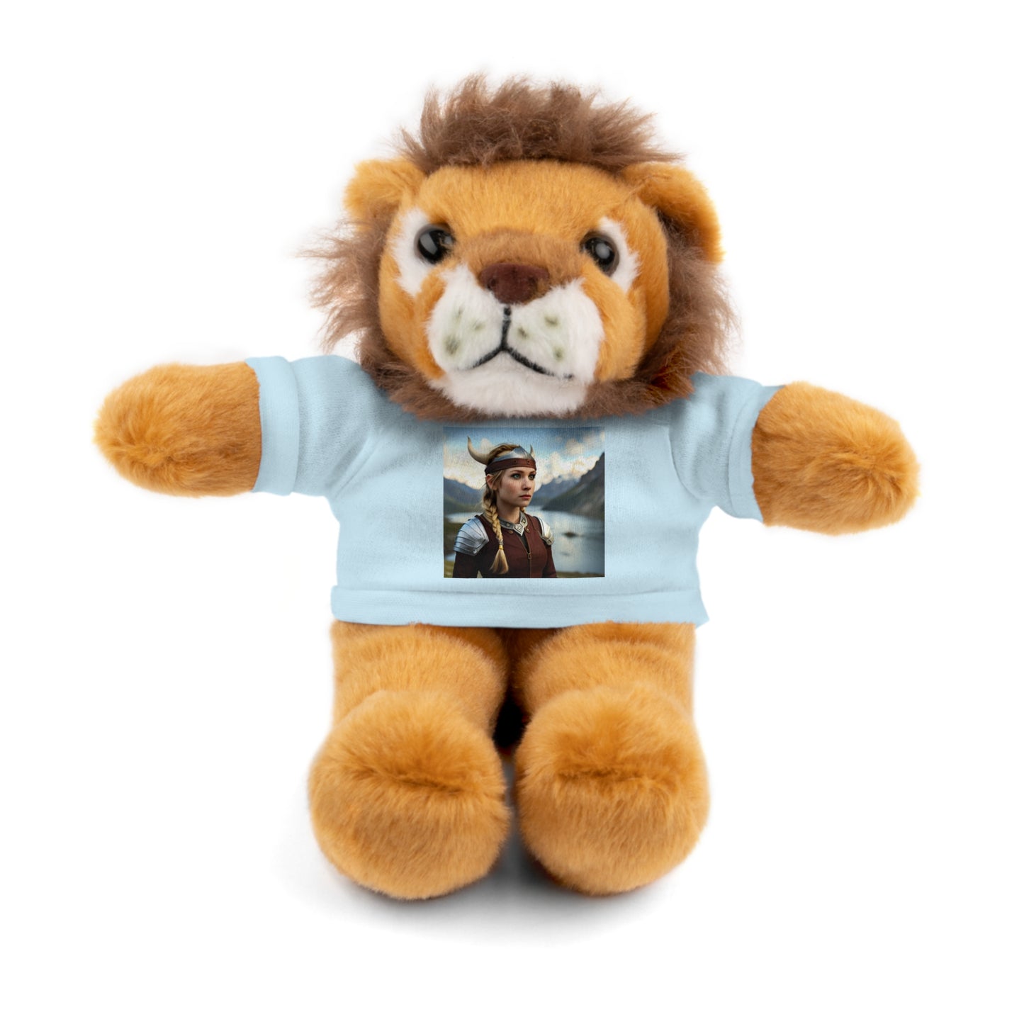 Animaux en peluche mignons de fille viking avec le tee