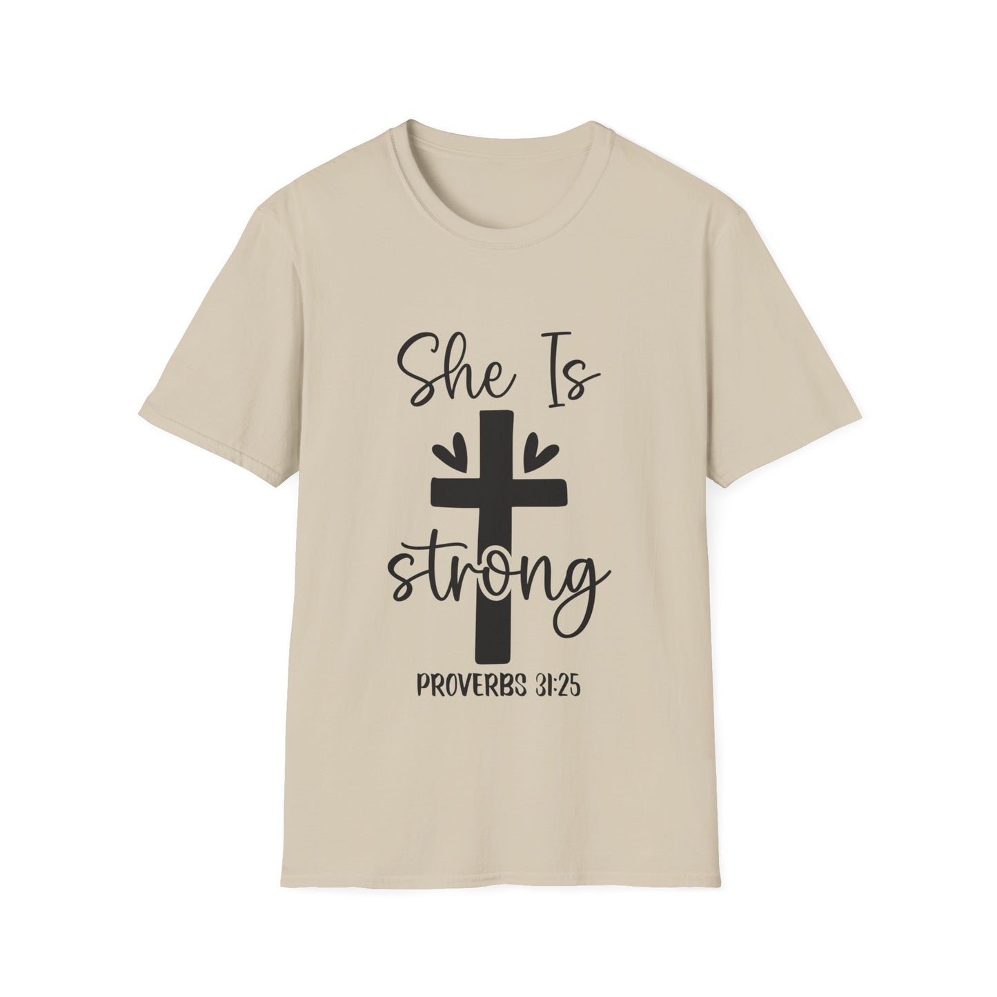 She Is Strong Ordsprogene 31:25 (3) Tredobbelt Viking T-shirt