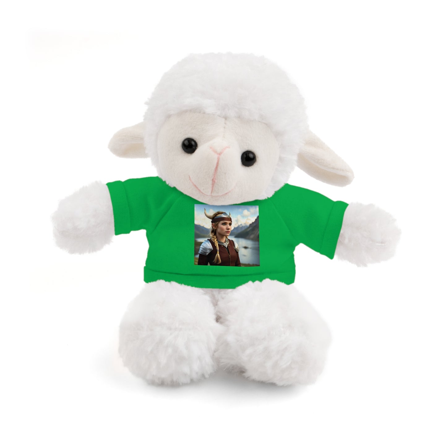 Lindos animales de peluche de niña vikinga con camiseta