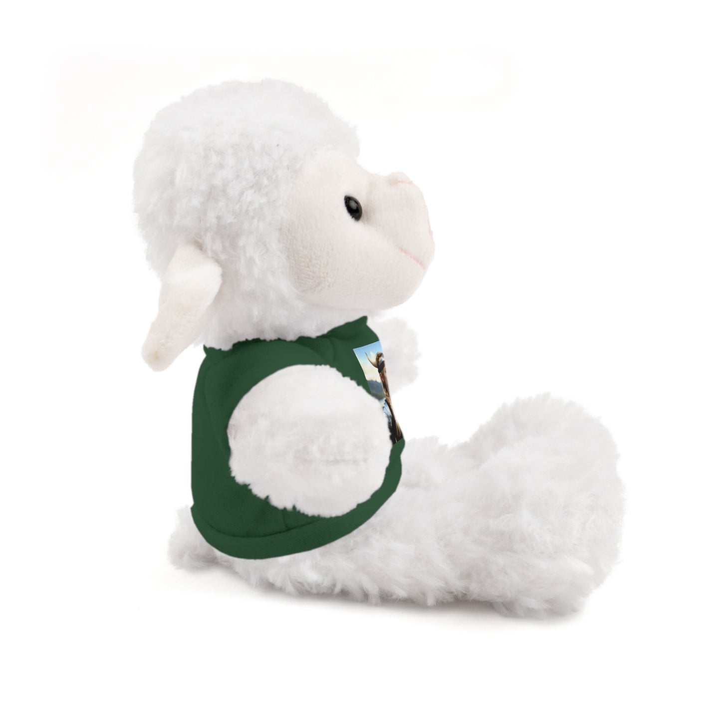 Lindos animales de peluche de niña vikinga con camiseta