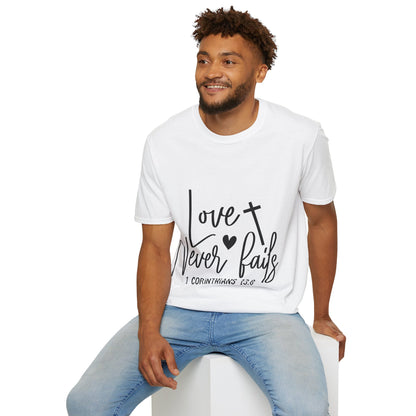 Love Never Fails 1 Corinthians 13.8 Trippel Viking T-skjorte