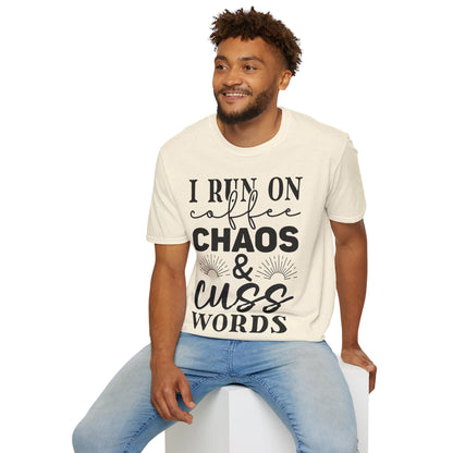 Rith mé Ar Chaos Caife agus Cuss Words Triple Viking T-Shirt