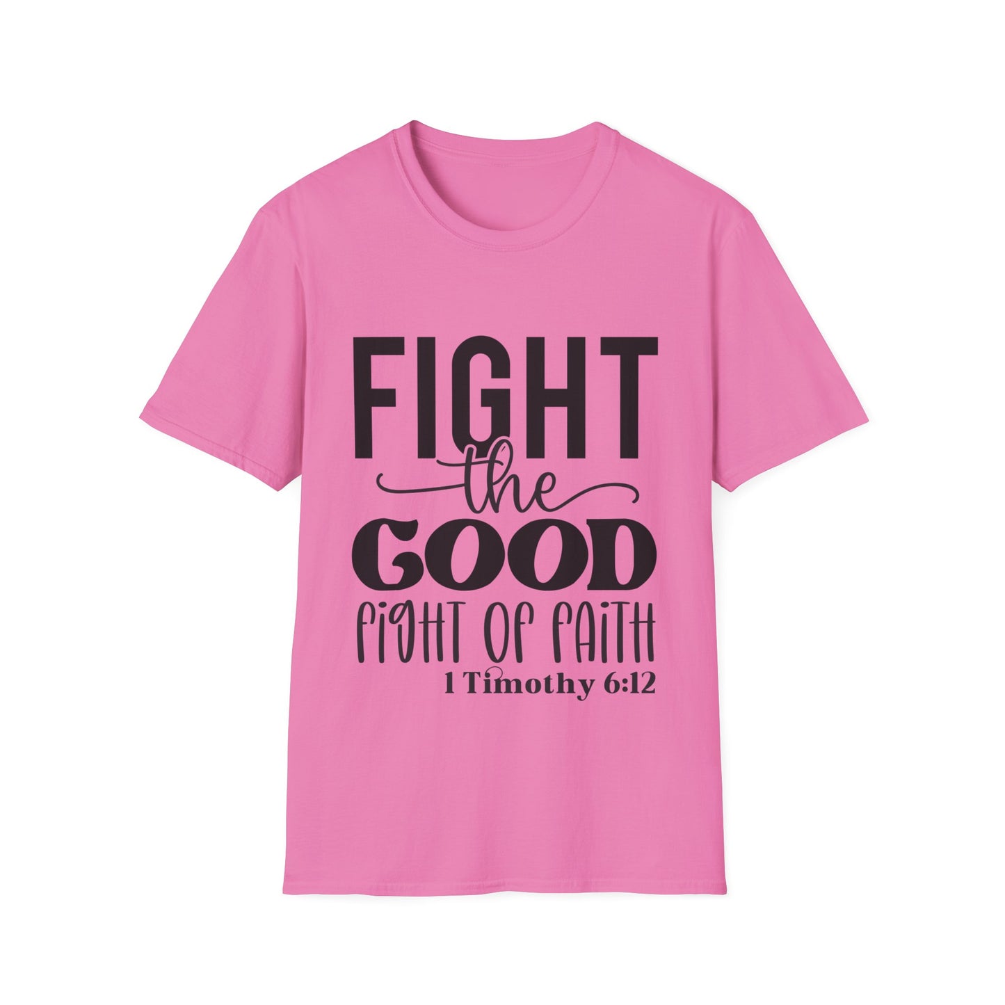 Fight the Good Fight of Faith 1 Timothy 6:12 Triple Viking T-Shirt