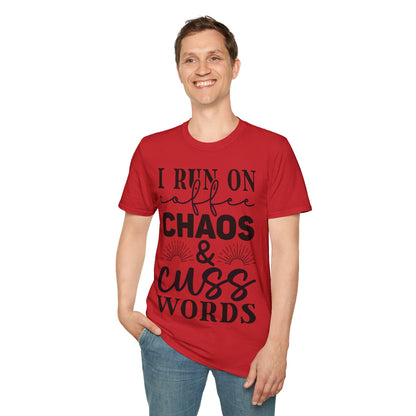 Rith mé Ar Chaos Caife agus Cuss Words Triple Viking T-Shirt