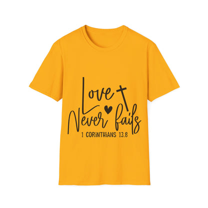 Love Never Fails 1 Corinthians 13.8 Trippel Viking T-skjorte