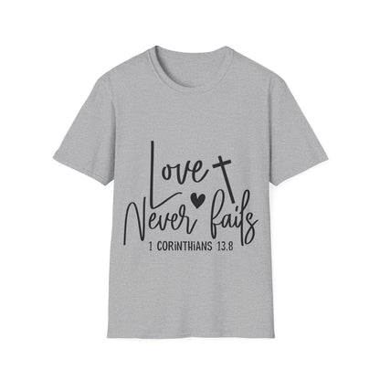 Love Never Fails 1 Corinthians 13.8 Trippel Viking T-skjorte