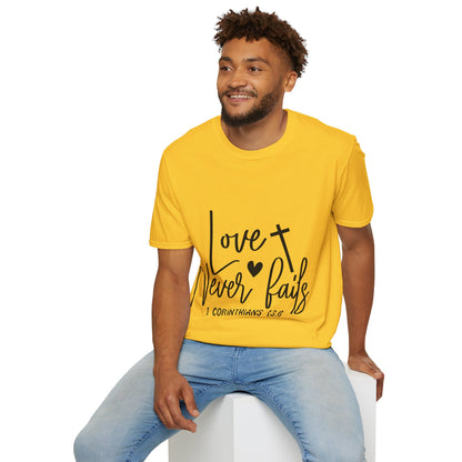 Love Never Fails 1 Corinthians 13.8 Trippel Viking T-skjorte