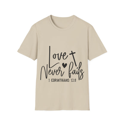 Love Never Fails 1 Corinthians 13.8 Trippel Viking T-skjorte