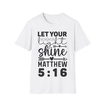 Deja que tu luz brille Mateo 5:16 Triple Viking Camiseta