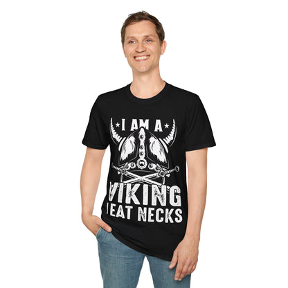 Ich bin ein Wikinger, ich esse Hals-T-Shirt