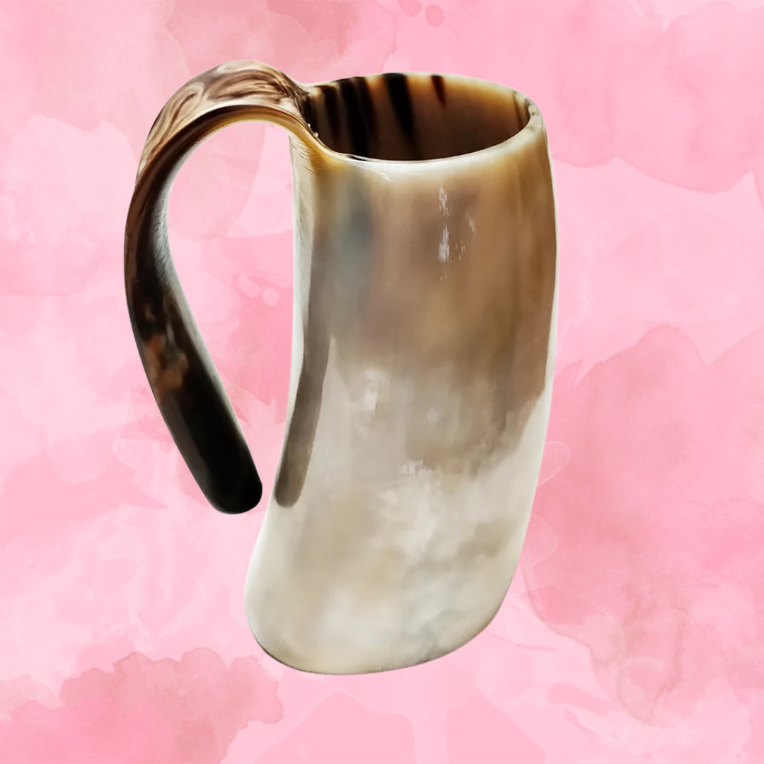 300-350 ml Natural Ox Horn Cup Drinking Horn Viking Muki