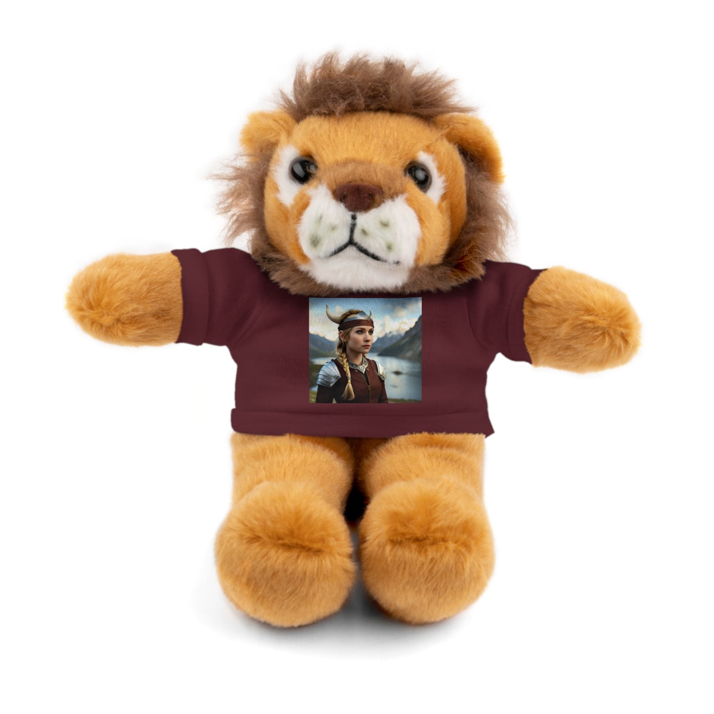 Animaux en peluche mignons de fille viking avec le tee