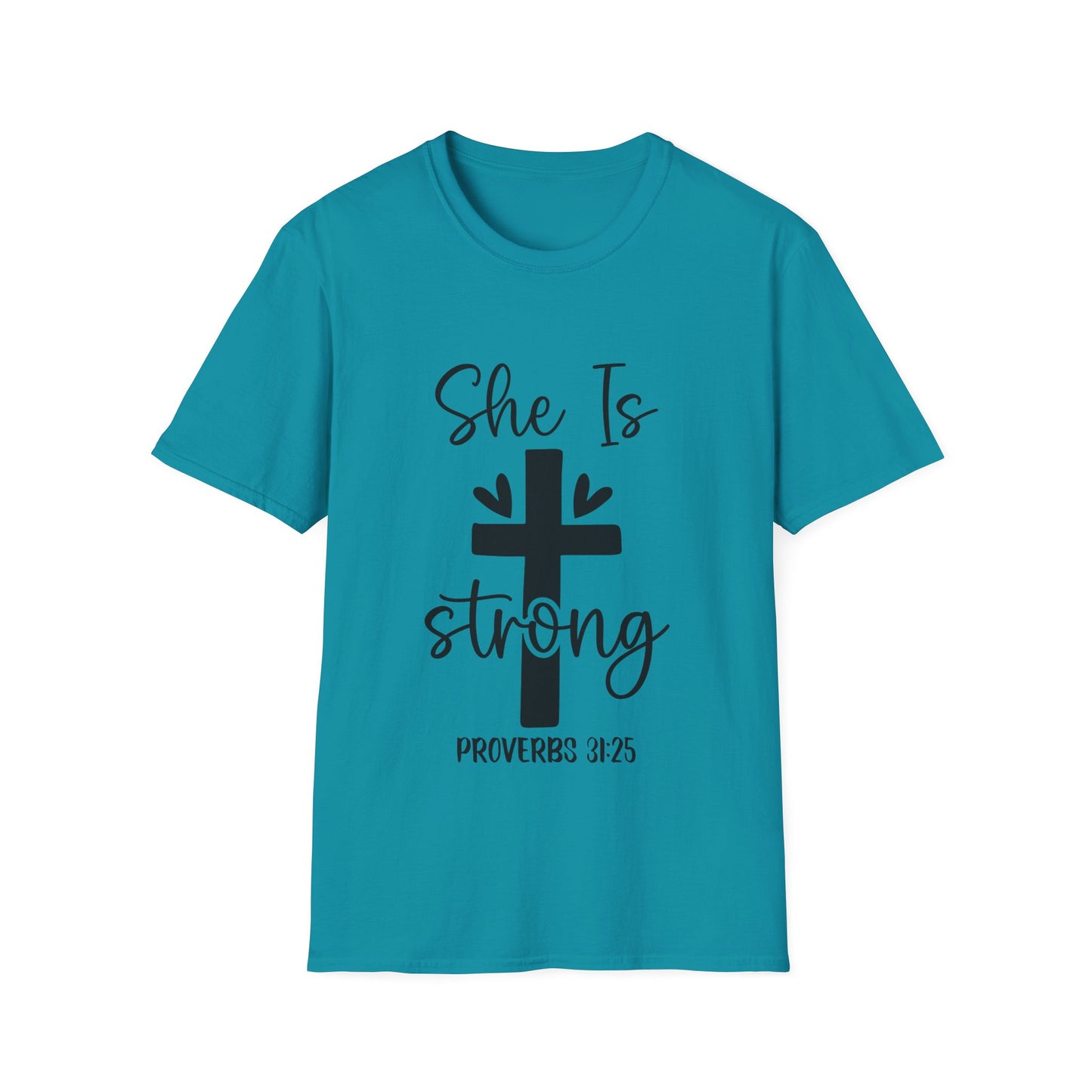 She Is Strong Ordsprogene 31:25 (3) Tredobbelt Viking T-shirt