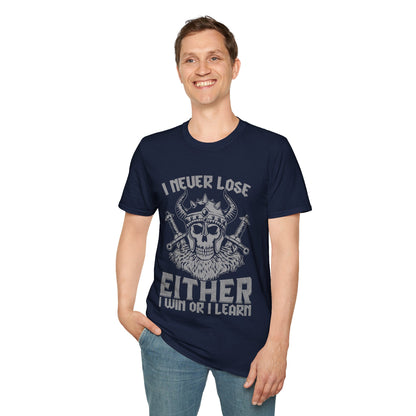 Jeg taber aldrig, enten jeg vinder, eller jeg lærer vikinge-t-shirt