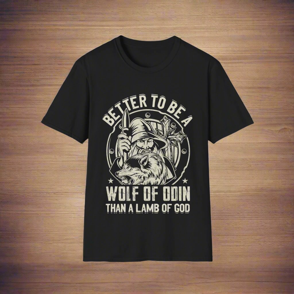 Camiseta Melhor Ser Um Lobo De Odin Do Que Um Cordeiro De Deus Viking