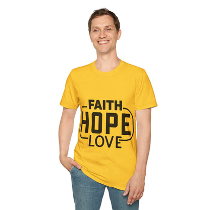 Faith Hope Love Trippel Viking T-skjorte