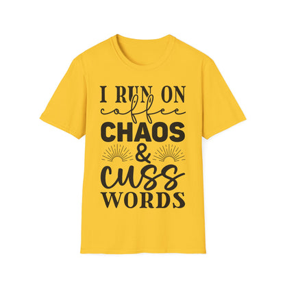 Rith mé Ar Chaos Caife agus Cuss Words Triple Viking T-Shirt