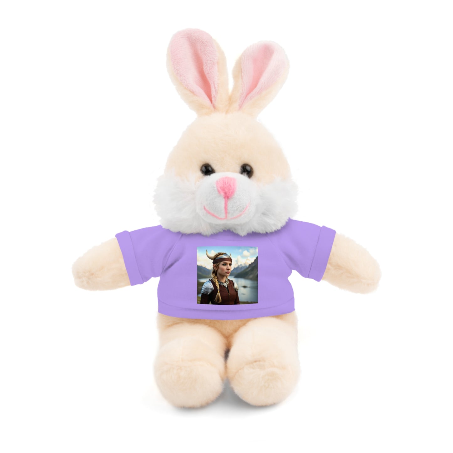 Lindos animales de peluche de niña vikinga con camiseta