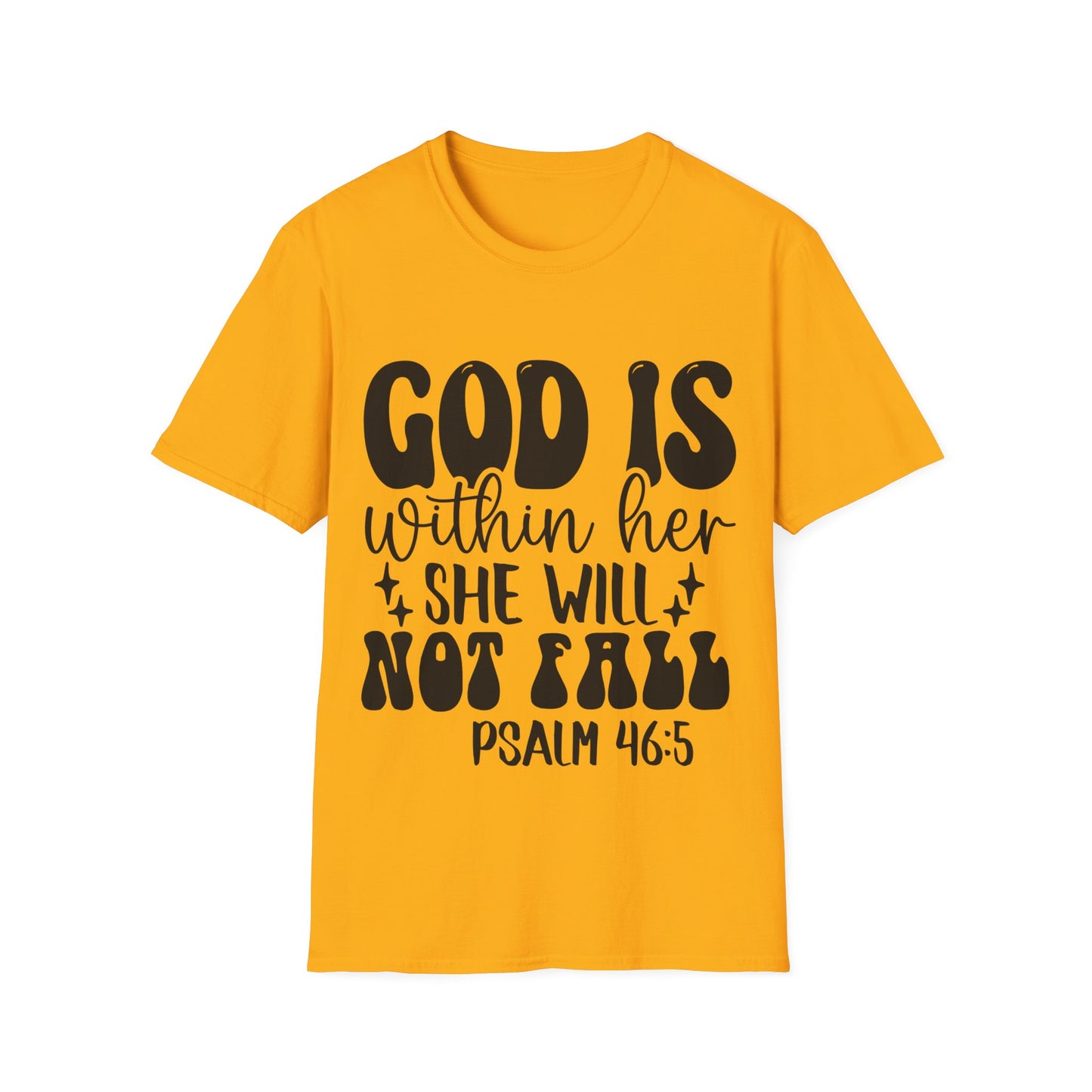 God Is Within Her, She Will Not Fall Psalm 46:5 Triple Viking T-Shirt