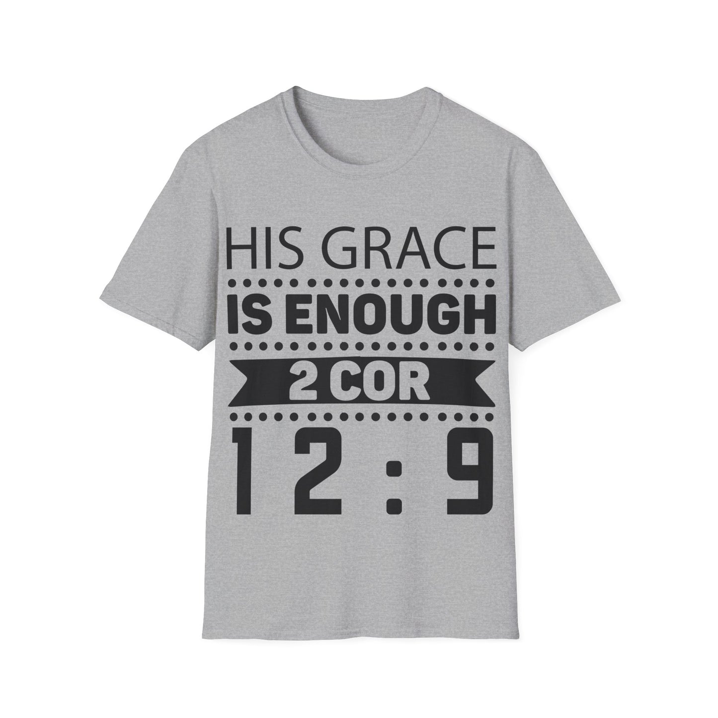 His Grace Is Enough 2 Cor 12:9 Triple Viking T-Shirt