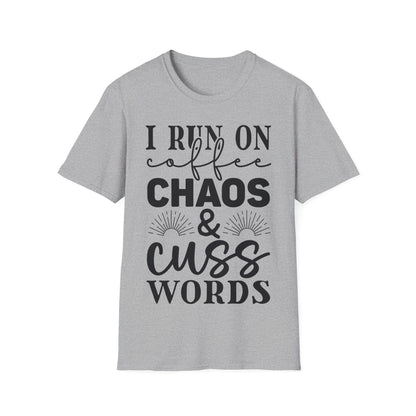 Rith mé Ar Chaos Caife agus Cuss Words Triple Viking T-Shirt