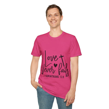 Love Never Fails 1 Corinthians 13.8 Trippel Viking T-skjorte