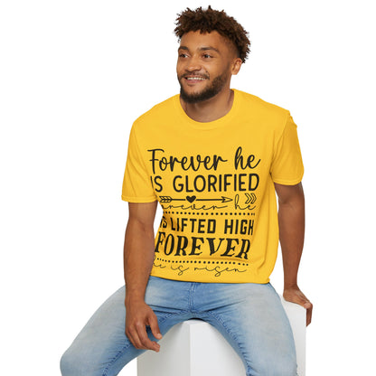 Per sempre è glorificato per sempre è sollevato in alto per sempre è risorto T-shirt tripla vichinga