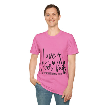 Love Never Fails 1 Corinthians 13.8 Trippel Viking T-skjorte