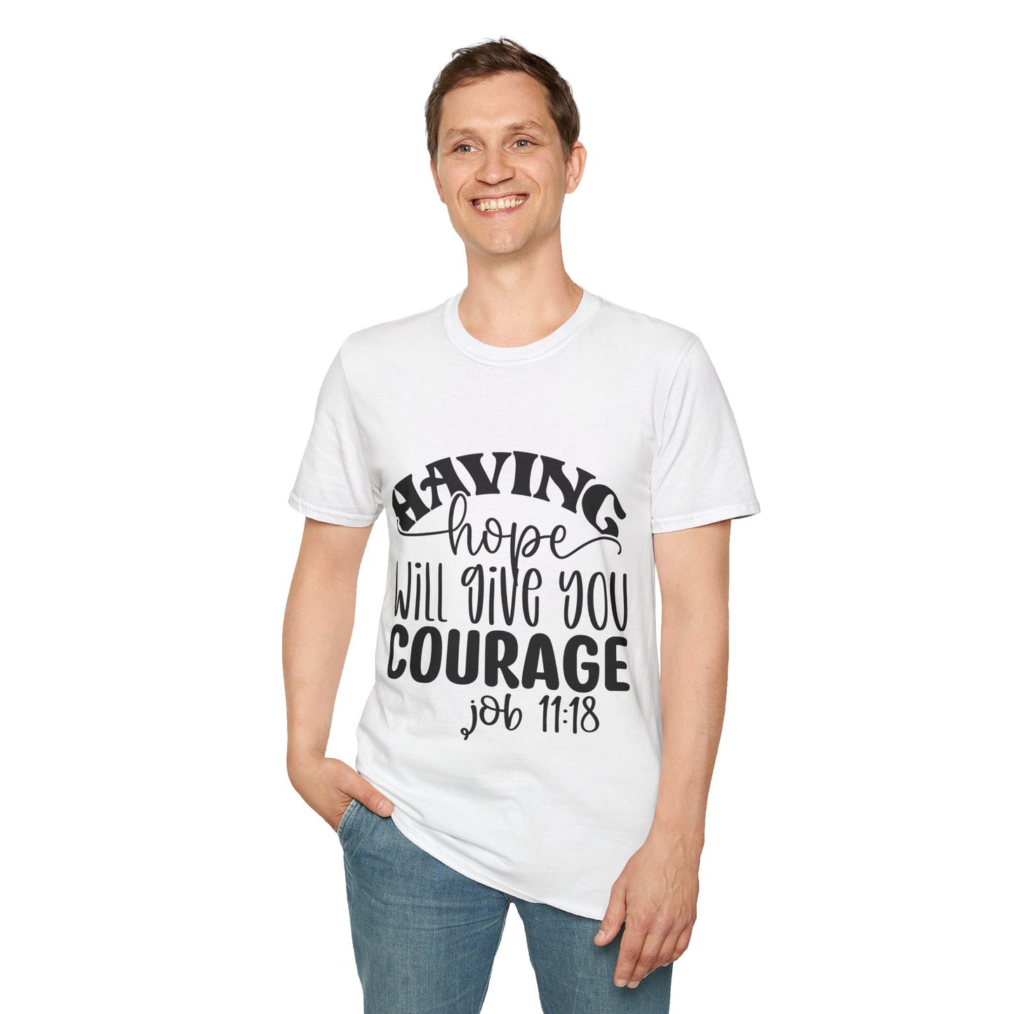 Having Hope Will Give You Courage Job 11:18 Triple Viking T-Shirt
