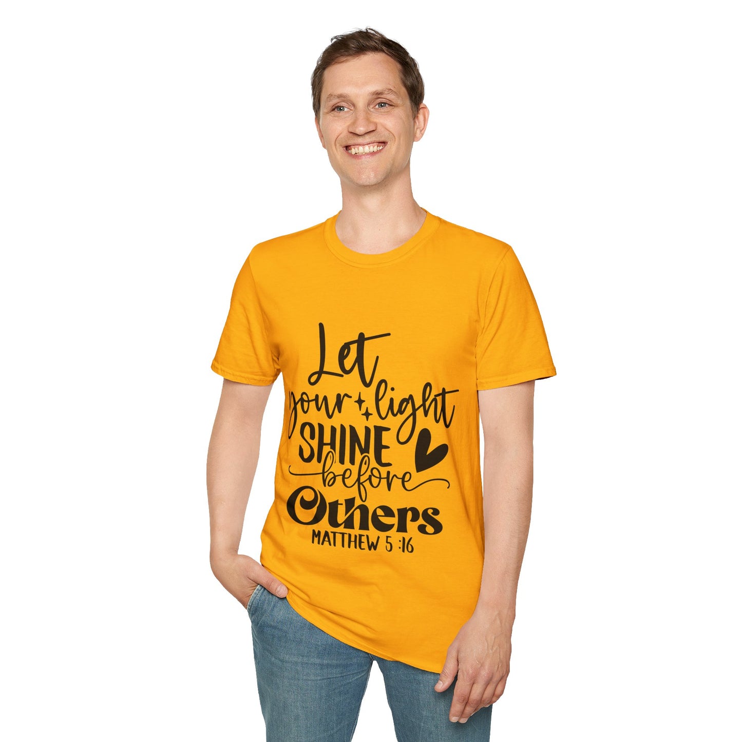Let Your Light Shine Before Others Matthew 5:16 Triple Viking T-Shirt