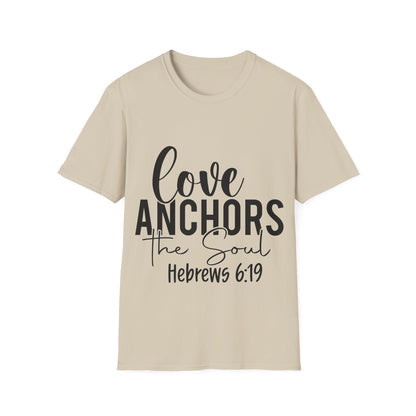 Love Anchors The Soul Eabhraigh 6:19 T-léine Trí-Lochlannach