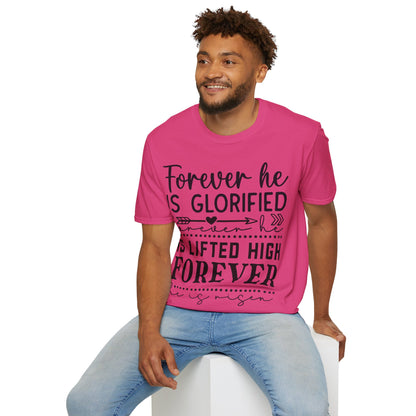 Per sempre è glorificato per sempre è sollevato in alto per sempre è risorto T-shirt tripla vichinga