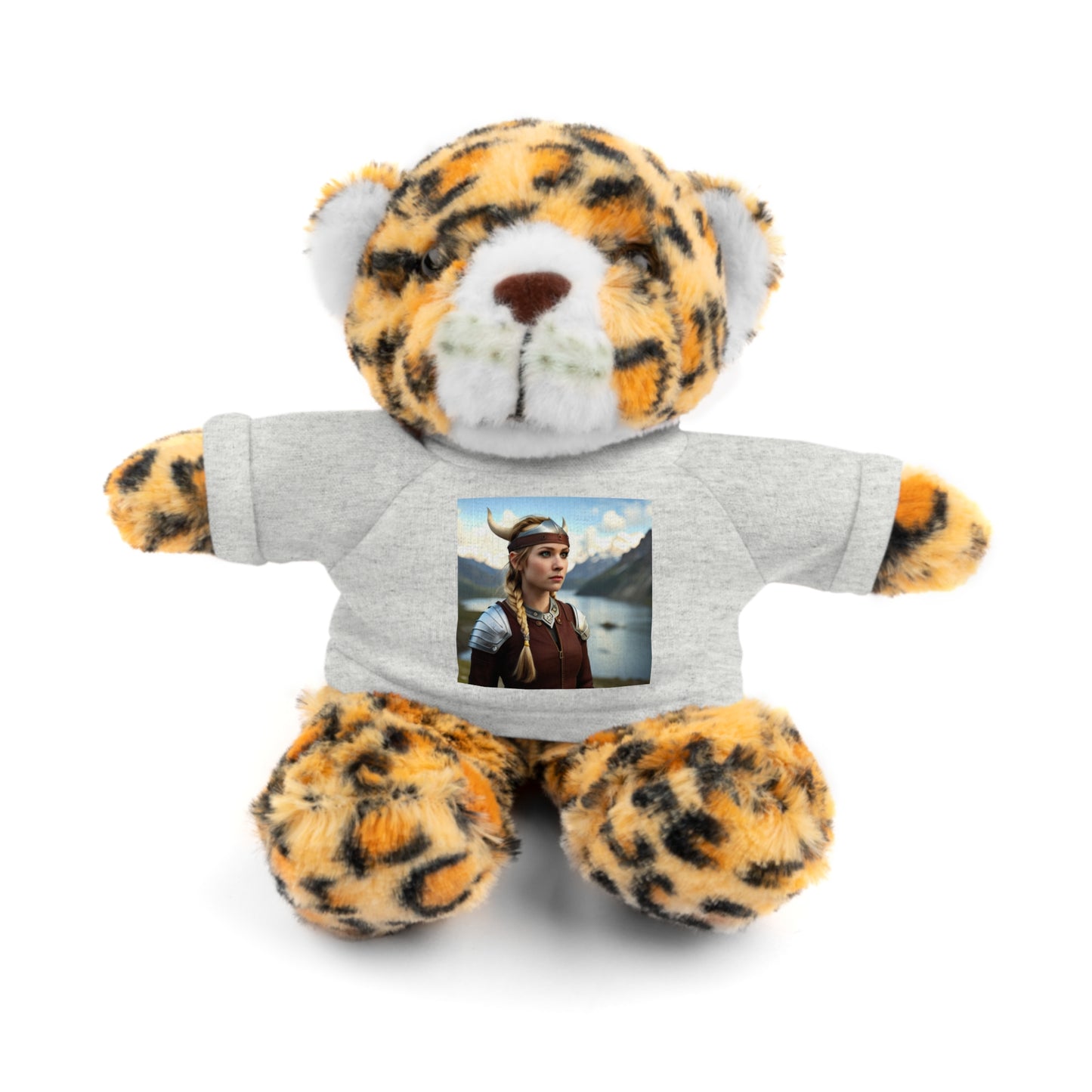 Animaux en peluche mignons de fille viking avec le tee