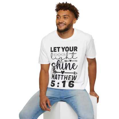 Deja que tu luz brille Mateo 5:16 Triple Viking Camiseta