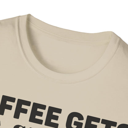 Il caffè mi fa iniziare Gesù mi fa andare avanti T-shirt tripla vichinga