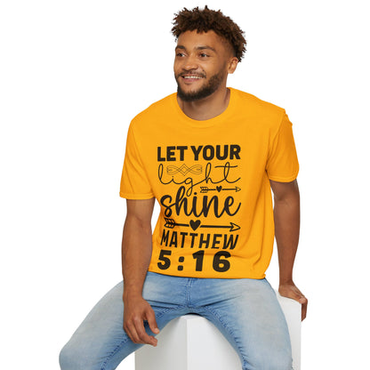 Deja que tu luz brille Mateo 5:16 Triple Viking Camiseta