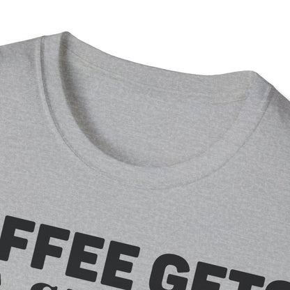 Il caffè mi fa iniziare Gesù mi fa andare avanti T-shirt tripla vichinga