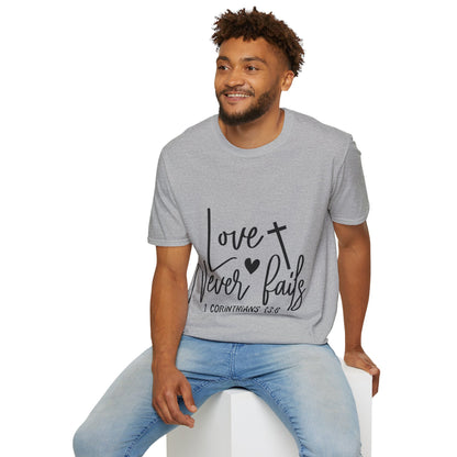 Love Never Fails 1 Corinthians 13.8 Trippel Viking T-skjorte