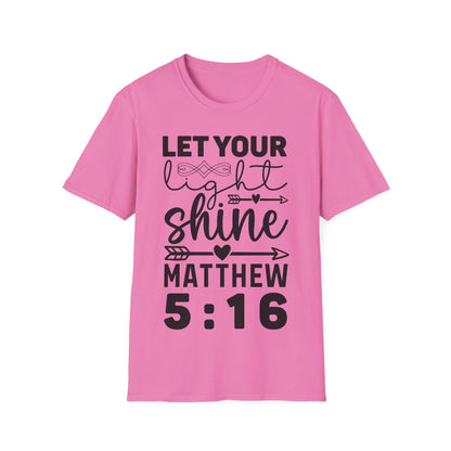 Deja que tu luz brille Mateo 5:16 Triple Viking Camiseta