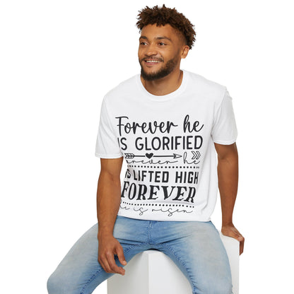 Per sempre è glorificato per sempre è sollevato in alto per sempre è risorto T-shirt tripla vichinga