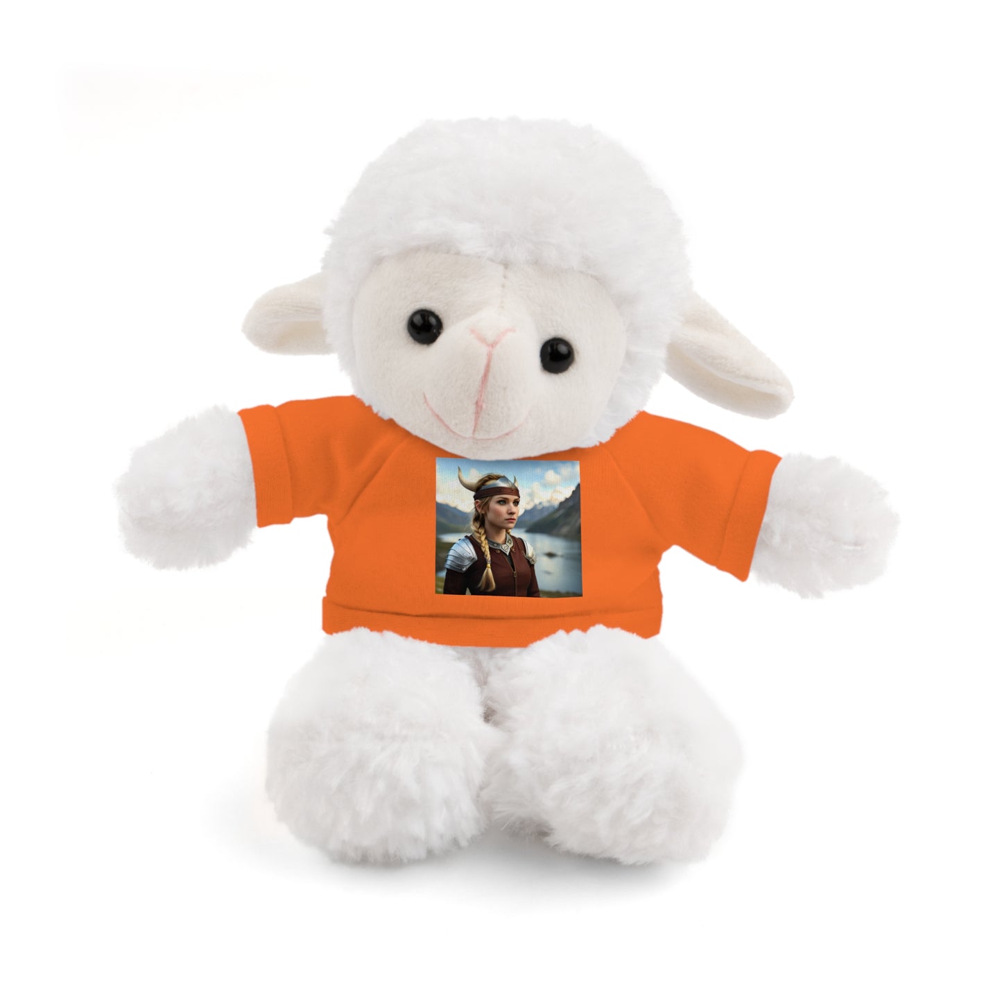 Animaux en peluche mignons de fille viking avec le tee