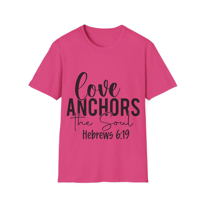 Love Anchors The Soul Eabhraigh 6:19 T-léine Trí-Lochlannach