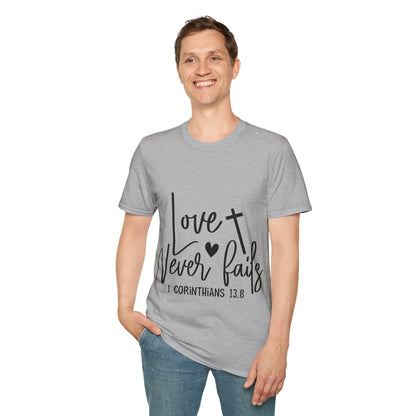 Love Never Fails 1 Corinthians 13.8 Trippel Viking T-skjorte