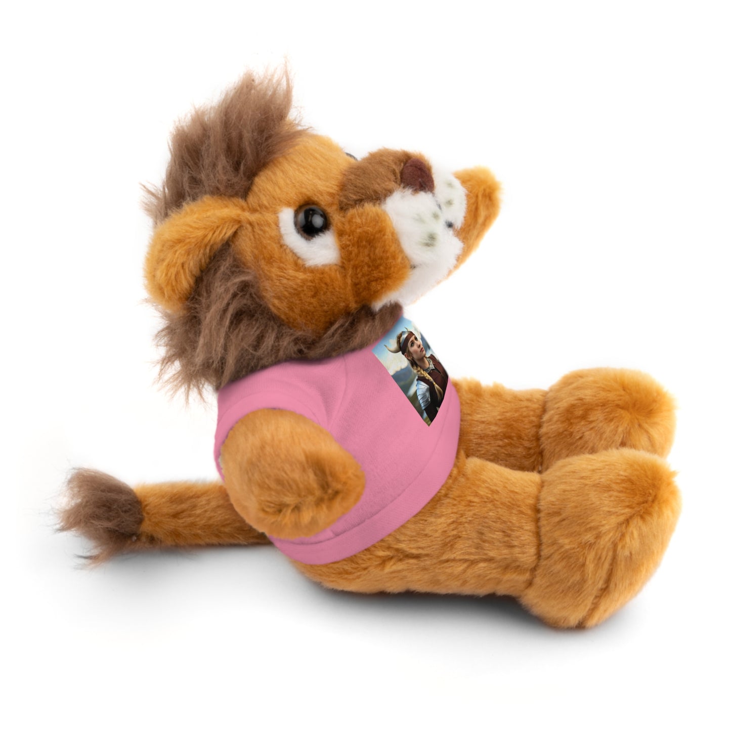 Animaux en peluche mignons de fille viking avec le tee