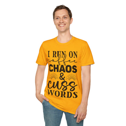 Rith mé Ar Chaos Caife agus Cuss Words Triple Viking T-Shirt