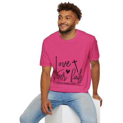 Love Never Fails 1 Corinthians 13.8 Trippel Viking T-skjorte