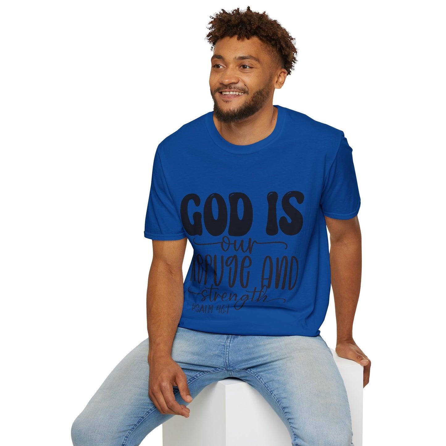 God Is Our Refuge And Strength Psalm 46:1 Triple Viking T-Shirt