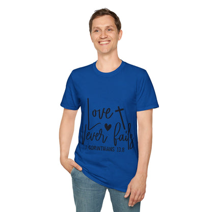 Love Never Fails 1 Corinthians 13.8 Trippel Viking T-skjorte