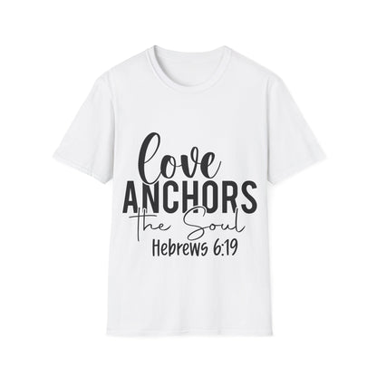 Love Anchors The Soul Eabhraigh 6:19 T-léine Trí-Lochlannach