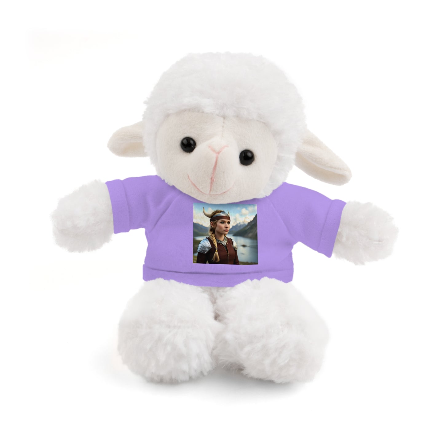 Lindos animales de peluche de niña vikinga con camiseta